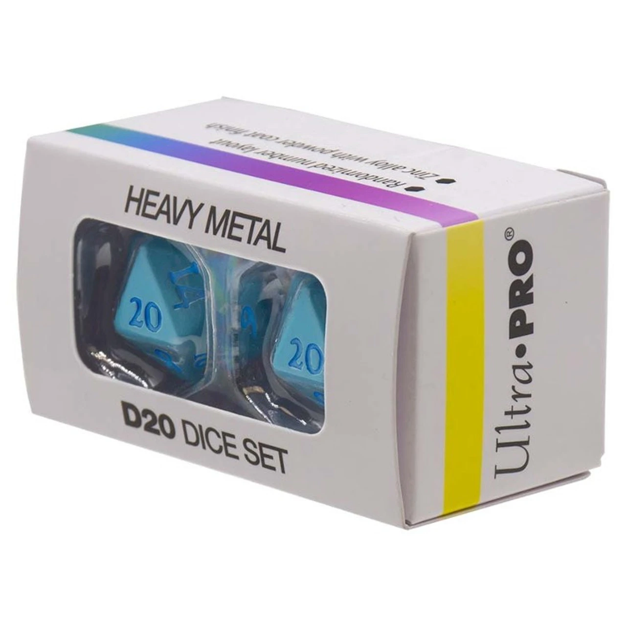 Ultra Pro Dice: Vivid Heavy Metal D20 - Light Blue (2) 1 Ultra Pro Dice: Vivid Heavy Metal D20 - Light Blue (2)