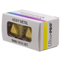 Ultra Pro Dice: Vivid Heavy Metal D20 - Yellow (2)